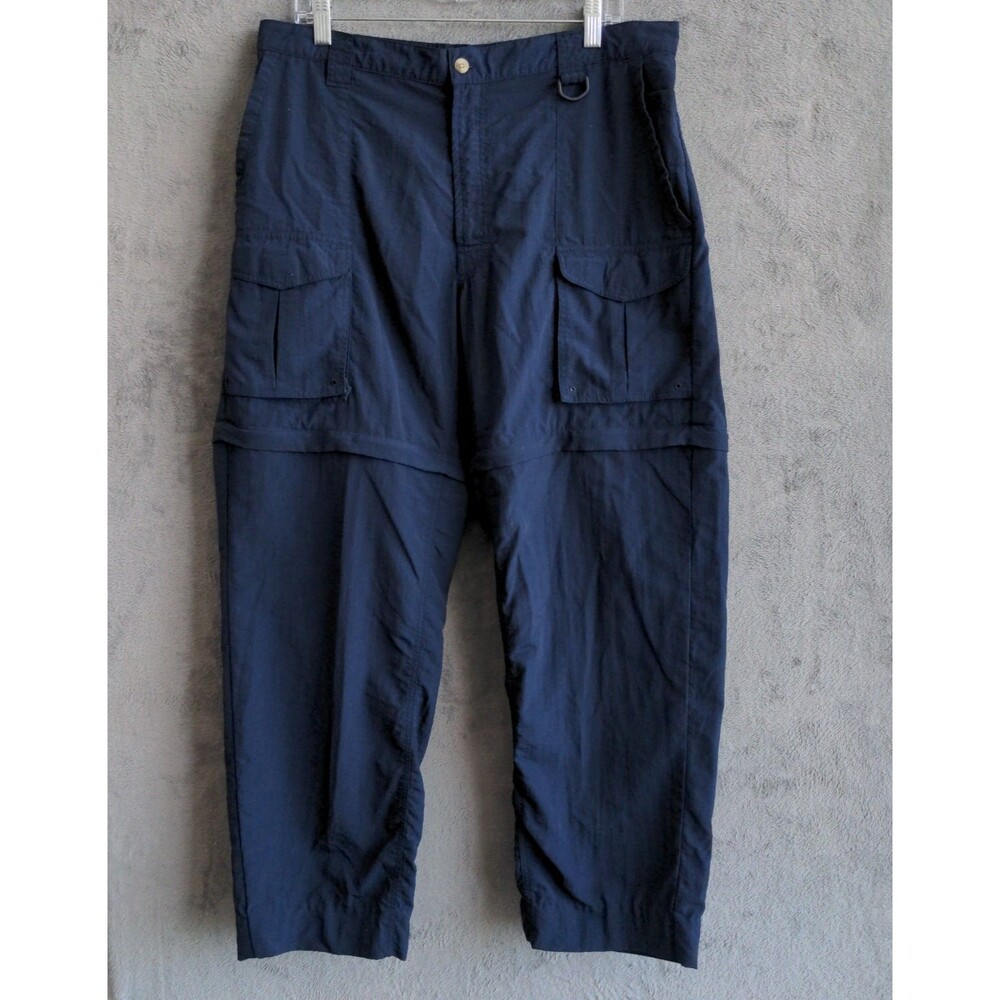 Columbia PFG Cargo Convertible Pants Mens Large Navy Hiking Outdoor Lightweight
